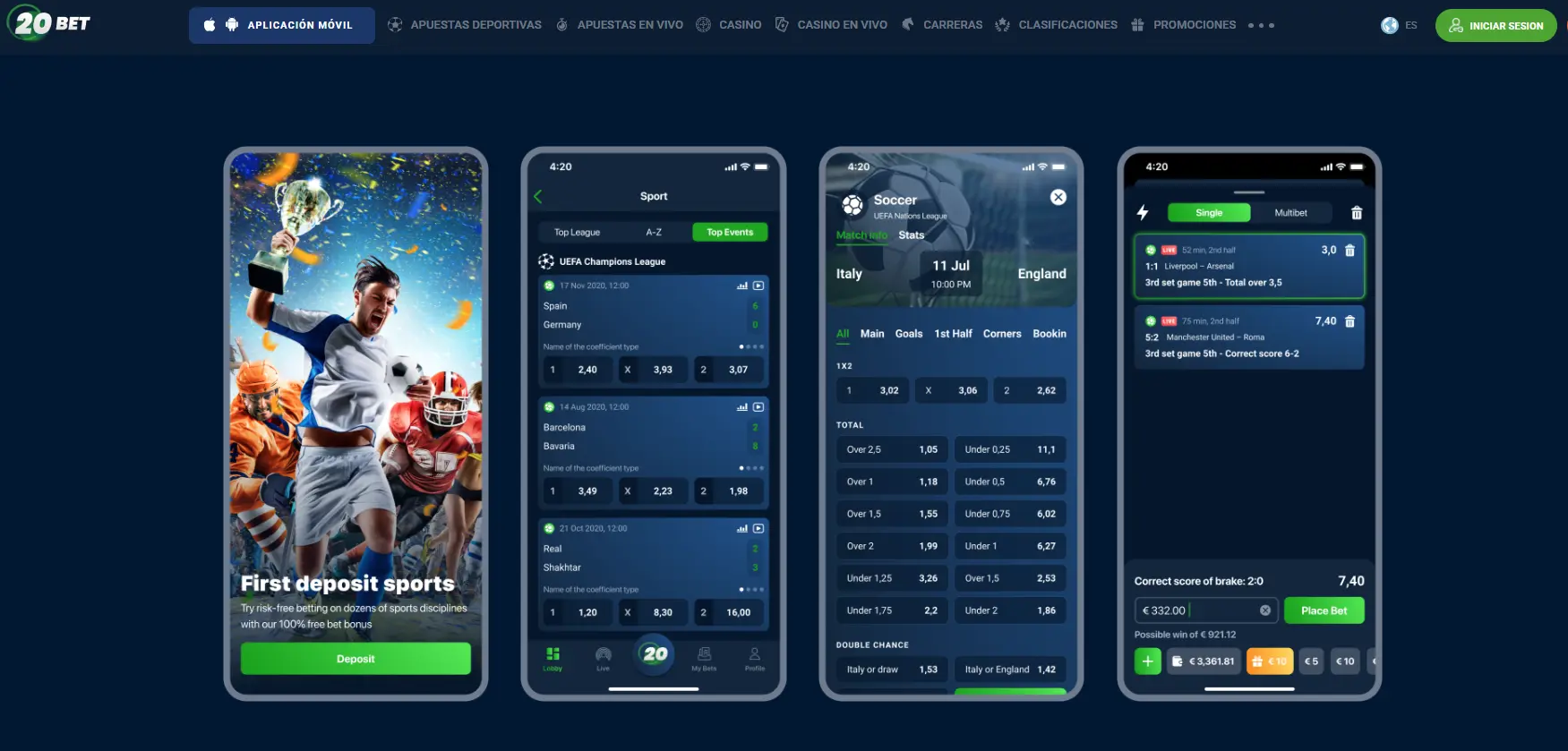 Acceso móvil a 20Bet casino Acceso móvil a 20Bet