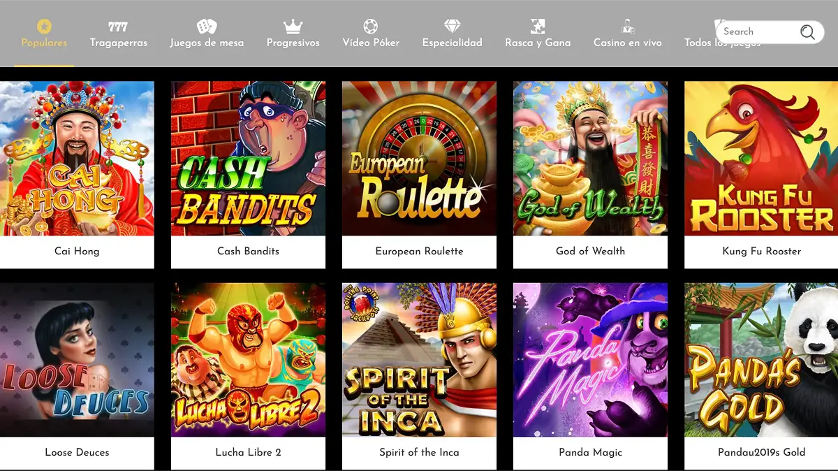 Juegos de casino Midas España