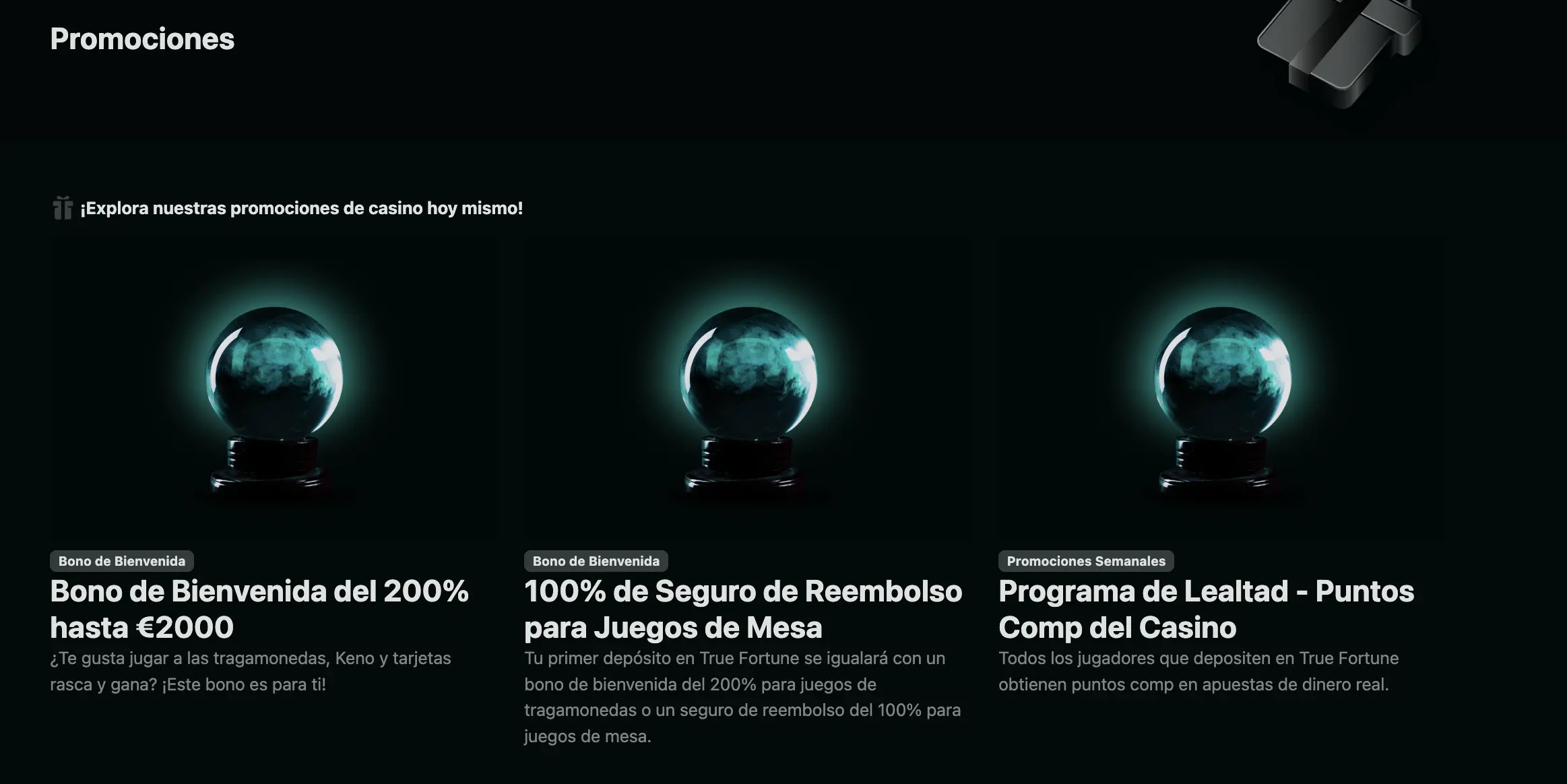 Promociones del casino True Fortune Promociones del casino True Fortune España